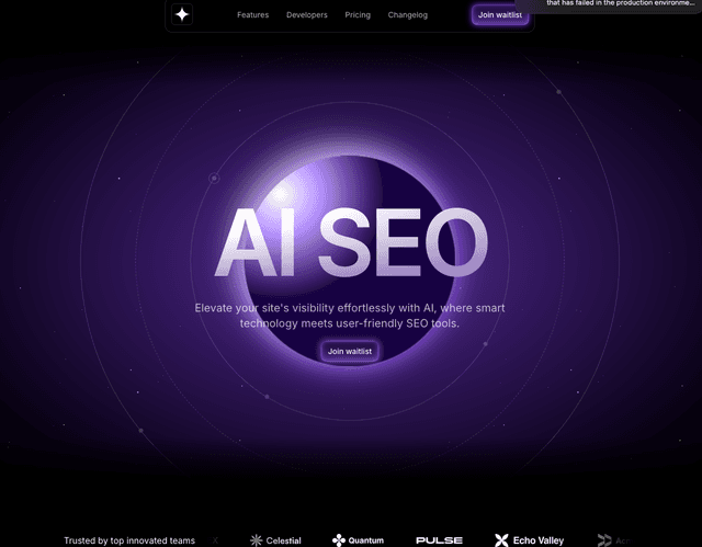 AI SEO landing page