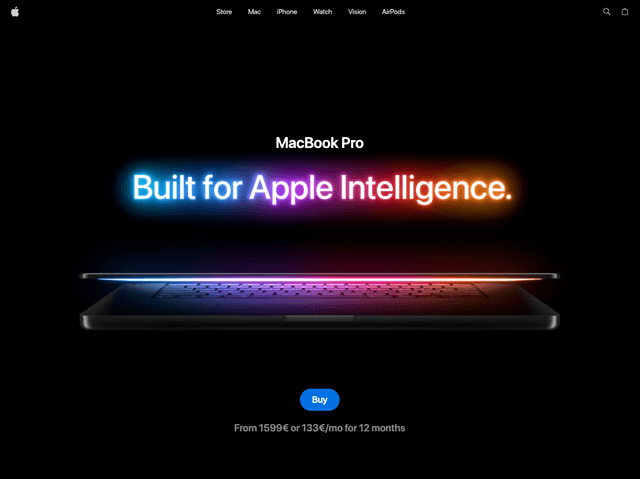 Macbook landing page