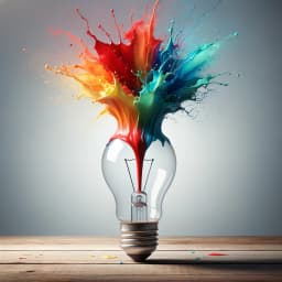 colorful light bulb